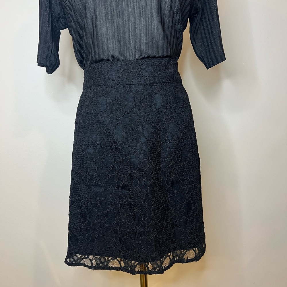 Black lace skirt